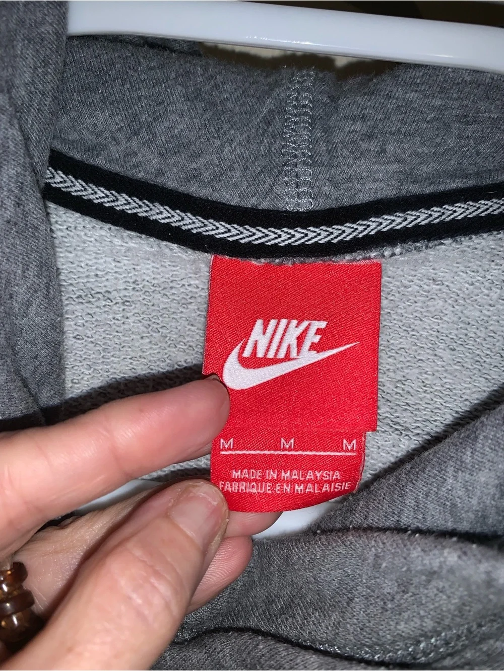 Nike Women’s Gray Cowl Neck Pullover Hoodie Size Medium